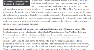 2013-06-04 - Il Corriere della Sera - Bergamo e gli Erasmus